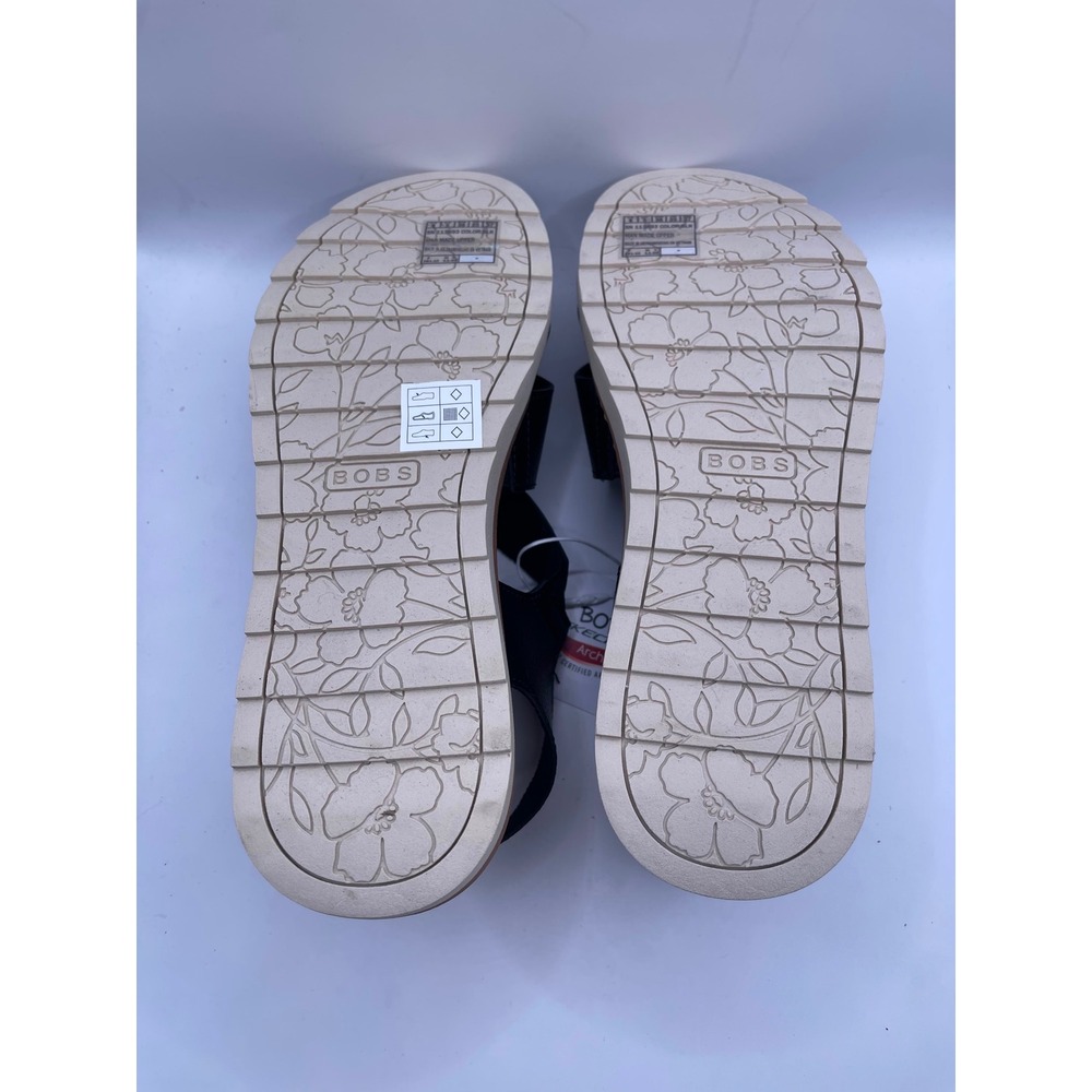 BOBS from Skechers Arch Fit Oasis Cozy Crosser Black Vegan Sandals 8 - Picture 5 of 7
